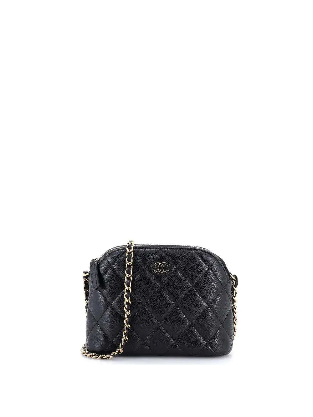 Chanel Cc Dome Zip Clutch With Chain #304534C40B